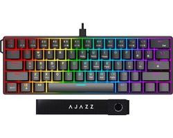 AJAZZ NK61 RGB Mechanisch Toetsenbord – 60% Gaming Keyboard – Hot Swappable – Rode Switches – 61 Toetsen – USB Bekabeld – Zwart