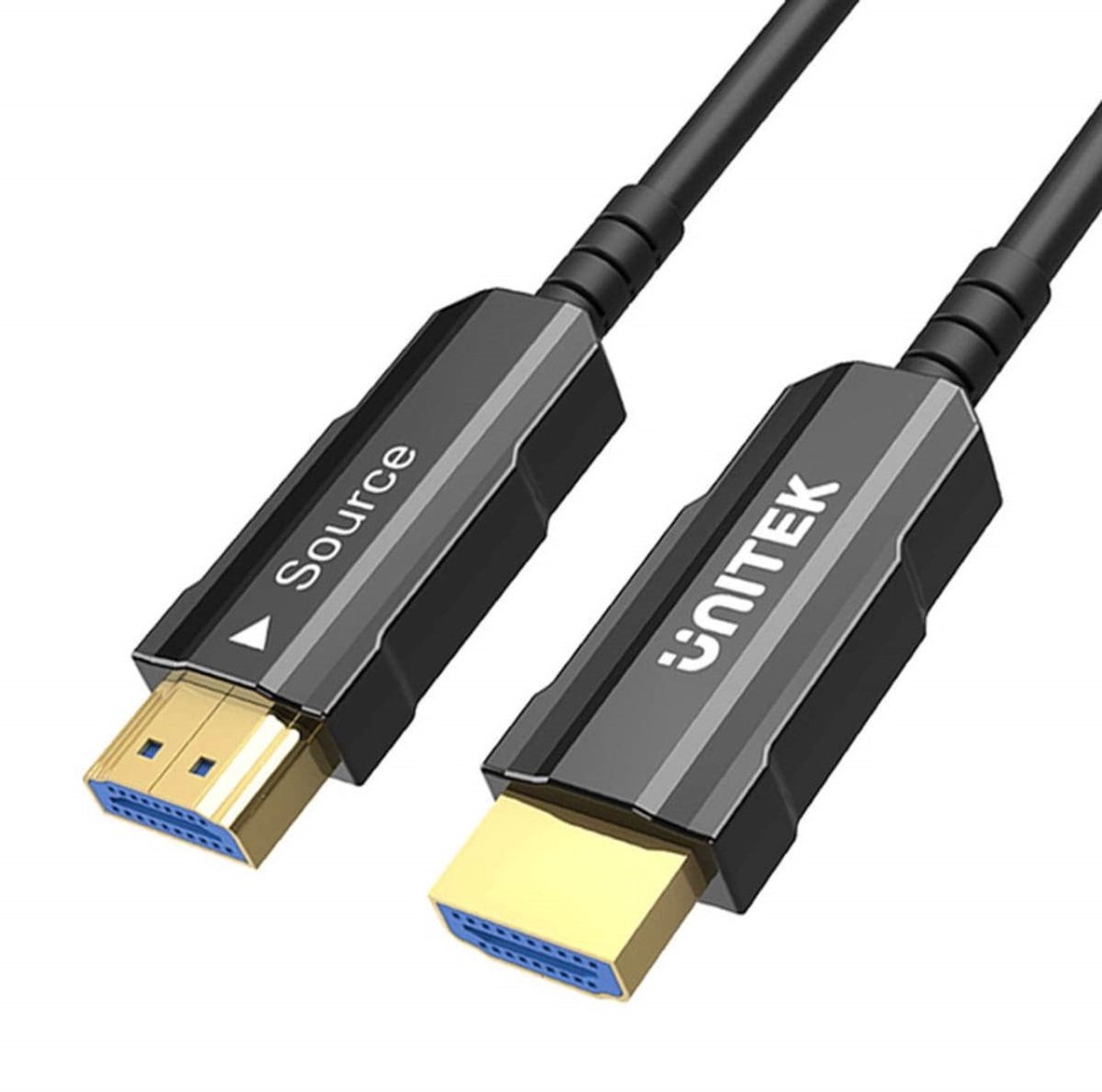 Unitek HDMI Optyk - HDMI Kabel - 2.0 AOC 4K 60Hz - 20m - Zwart
