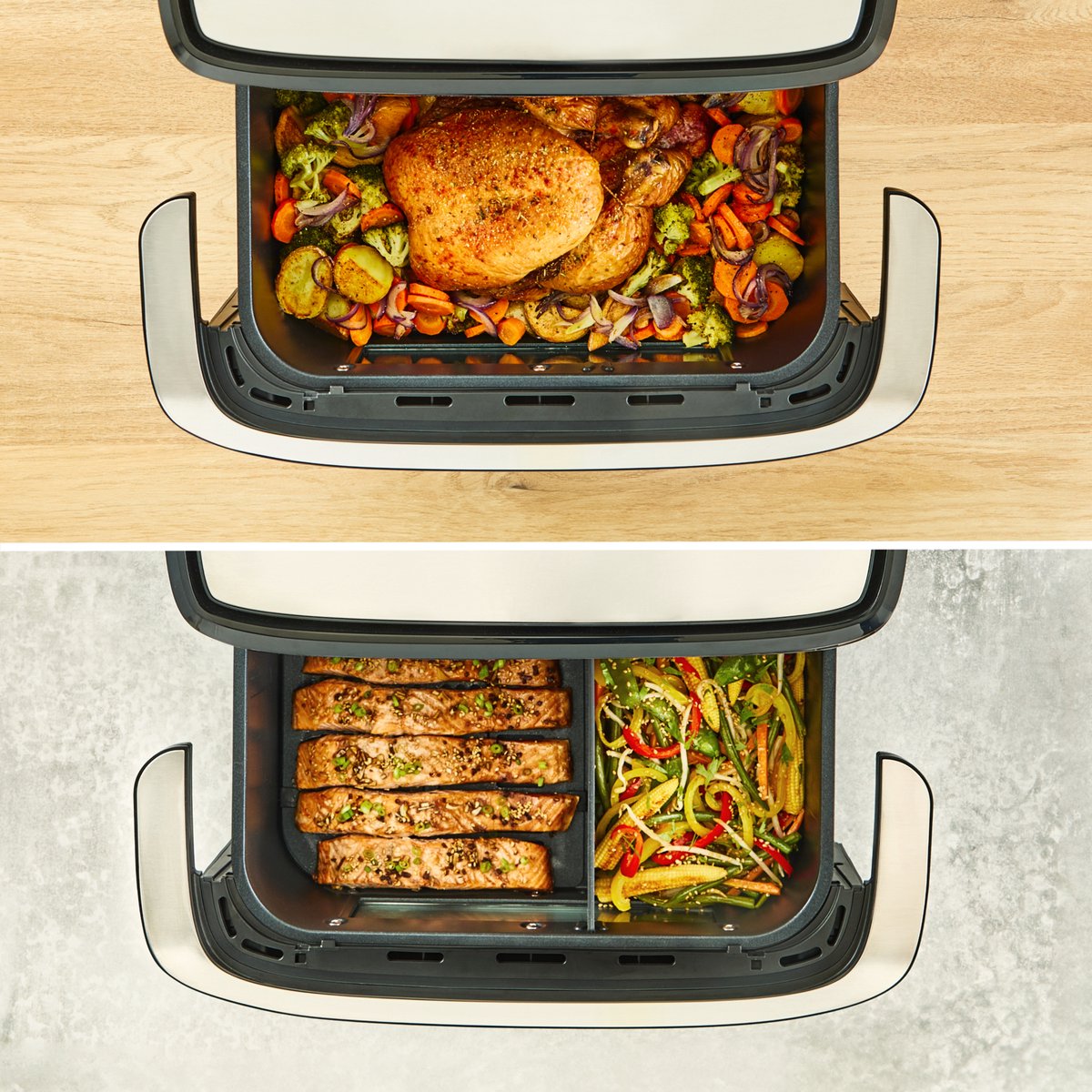 Tefal Dual Easy Fry Flex EY9228 Airfryer met 2 Lades - afbeelding 2