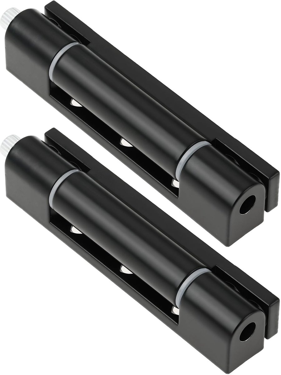 Dailygoods- Deurscharnier 92mm - UPVC Deurscharnieren - Zwart - Omkeerbaar Ontwerp - Duurzaam Materiaal - 2 Stuks - Scharnier