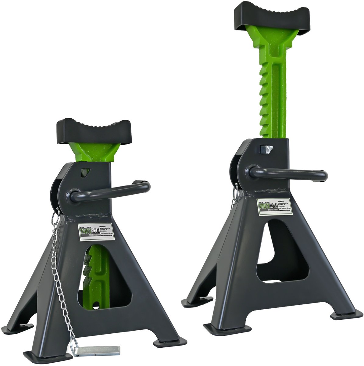 TRUTZHOLM Assteunen Set van 2 - Steunbokken 3 Ton per stuk - Heavy Duty Kriksteunen Auto Werkplaats 300-430mm Verstelbaar