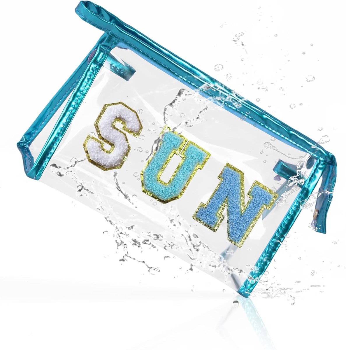 Dailygoods- Make-uptas Transparant - Waterdicht - Ritssluiting - Reistas - Cosmetica - Ruimte voor Sleutels/Sieraden - Toilettas