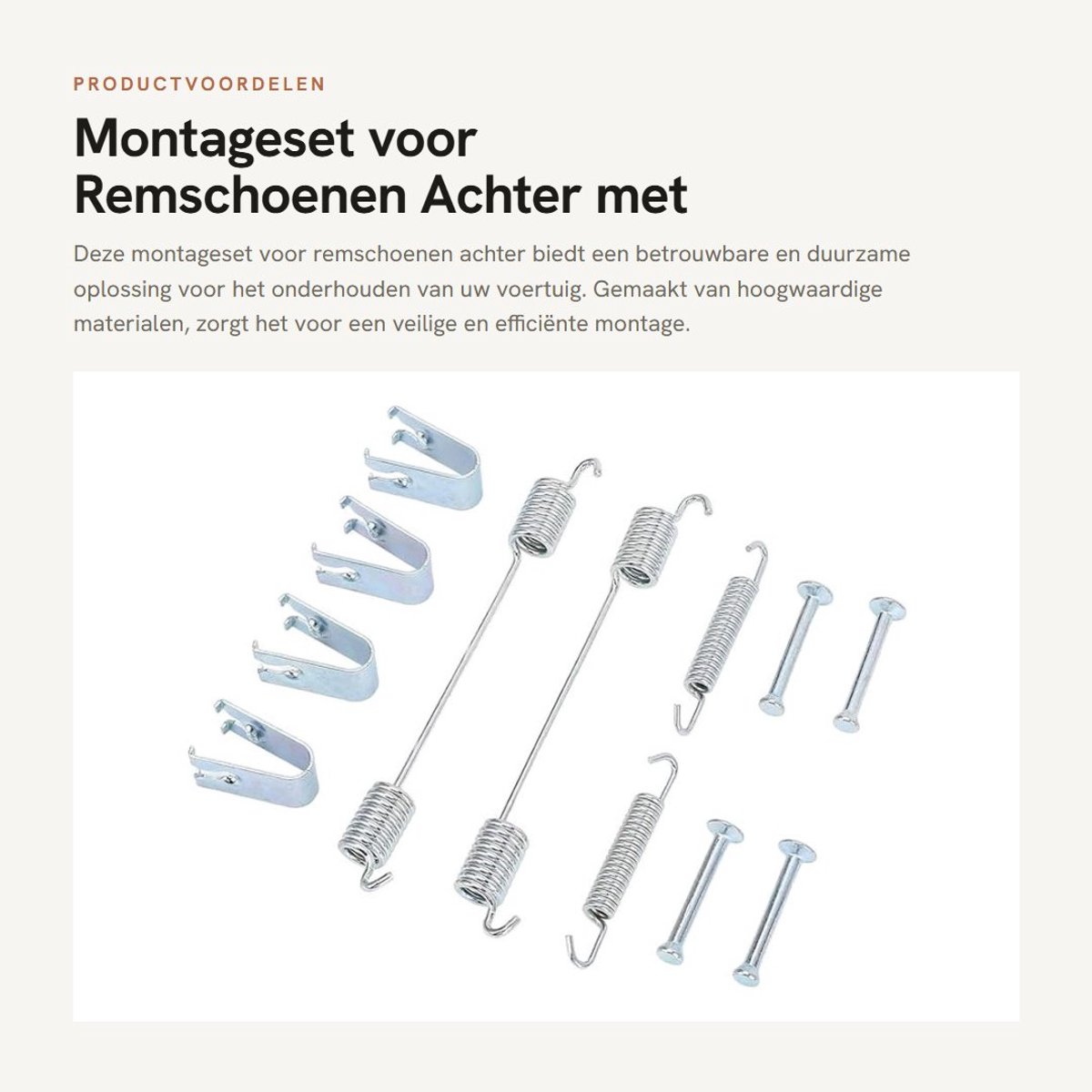 Dailygoods- Montageset Remschoenen Achter - 2 Stuks - Metalen Sterke Structuur - Professioneel - Voor MK2 2004-2011 - Innovatieve Auto-accessoires - Remmontageset
