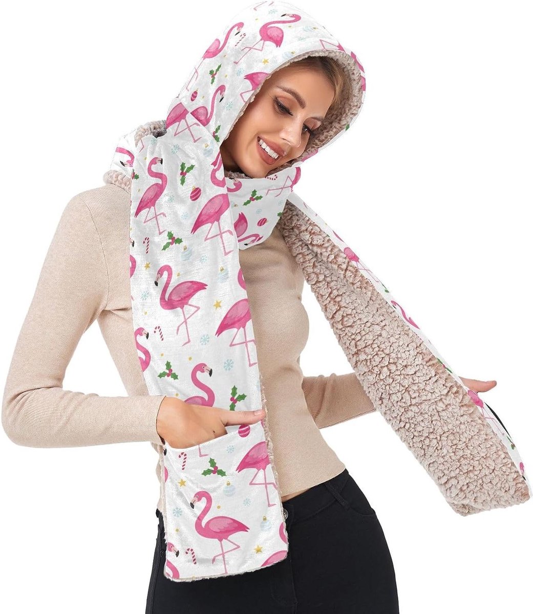 Reis Sjaal - Warme omslagdoek - Comfortabel reizen - Geïntegreerde zakken - 48 x 153 cm - Multicolor