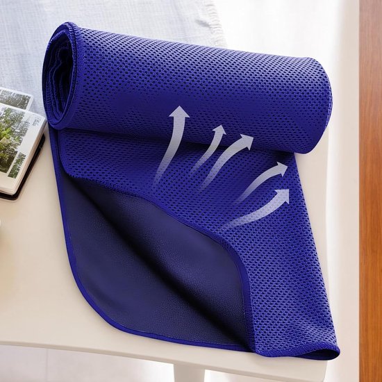 Sport Handdoek - Koeldoek - Fitness en Yoga - Ademend en huidvriendelijk - 30 x 100 cm - Blauw — afbeelding 3