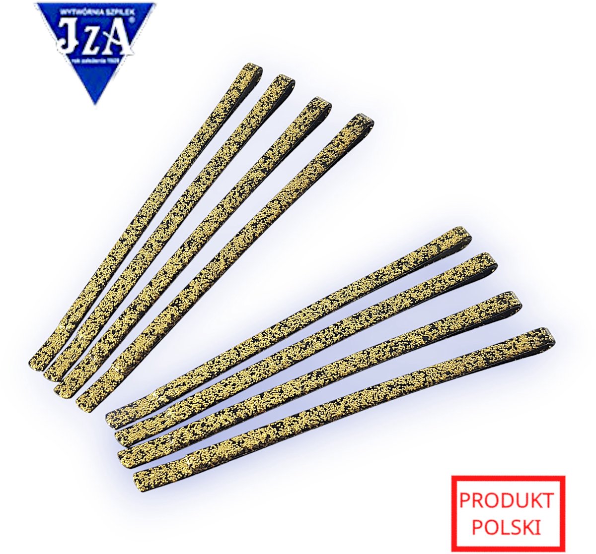 Merkloze Gouden Glitter Haarspelden - Set van 8
