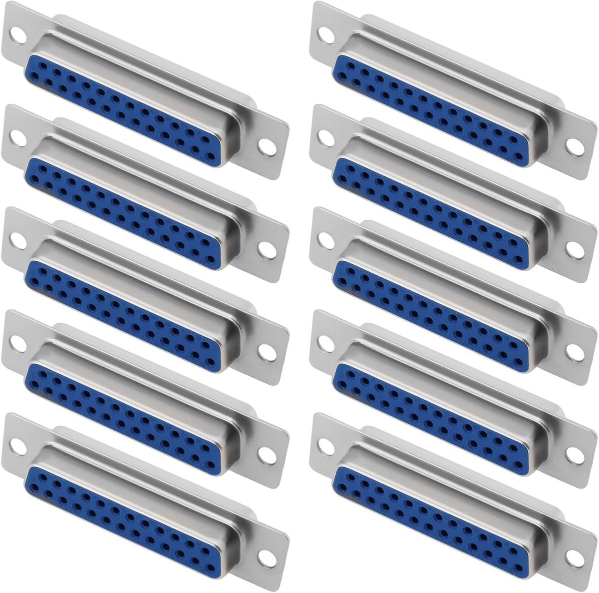 D-sub connector 25 pin - vrouwelijke plug - 2 rijen - eenvoudig te solderen voor PCB assemblage - ShopVlot