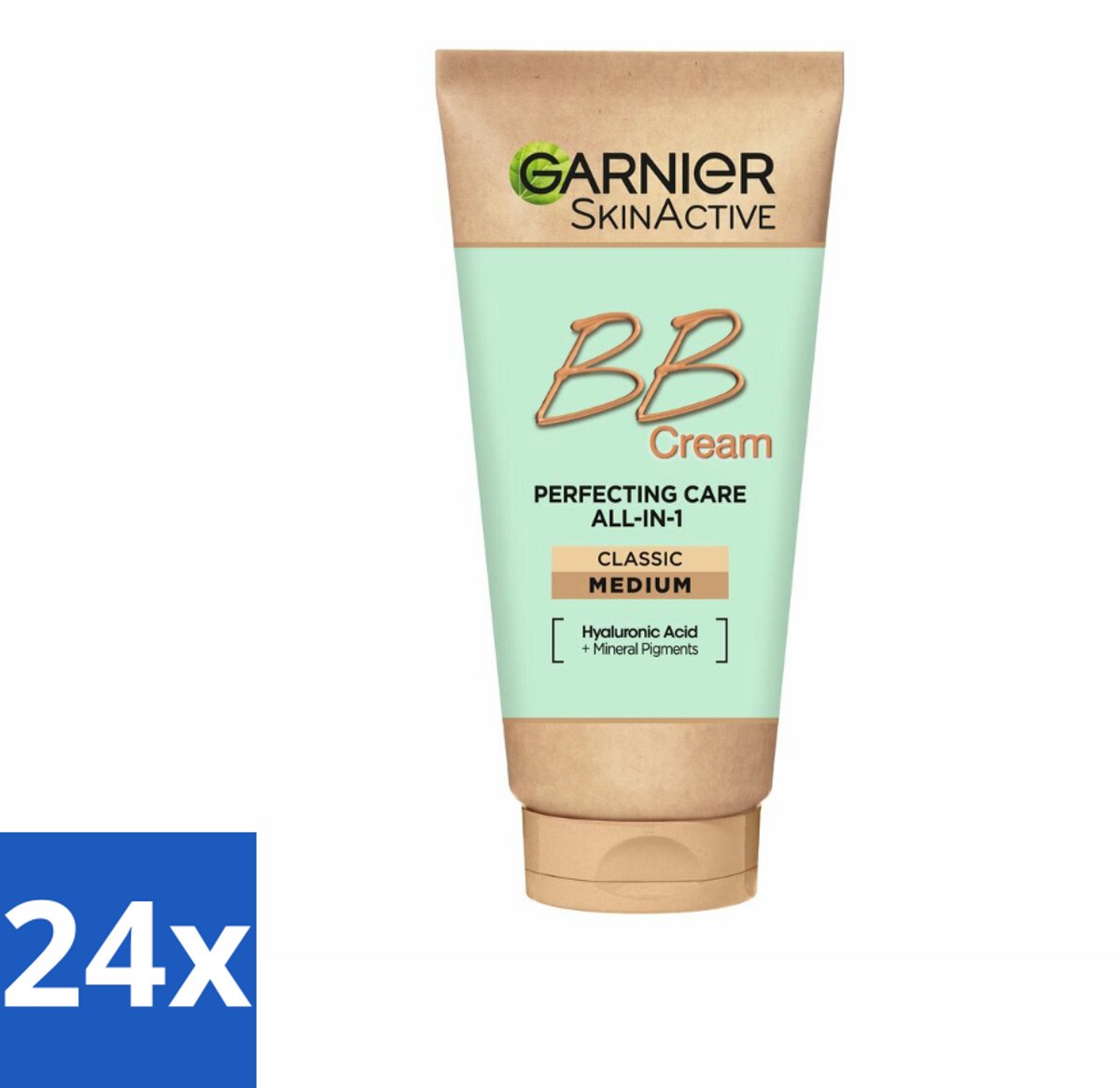 24 x Garnier - SkinActive - BB Cream Classic Medium - 5-in-1 Verzorging - 50 ml - BB Crème - Gezichtsverzorging - Make-up - Hydraterende Crème - SPF