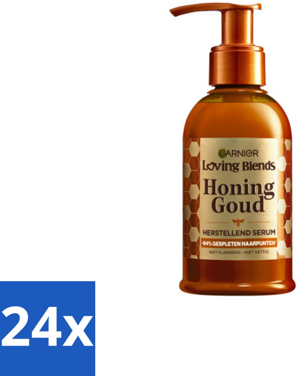 24 x Garnier - Loving Blends Honing Goud - Herstellend Haarserum - Beschadigd & Breekbaar Haar - 115 ml - Haar Serum - Herstellend Serum - Beschadigd Haar - Breekbaar Haar - Honing Serum