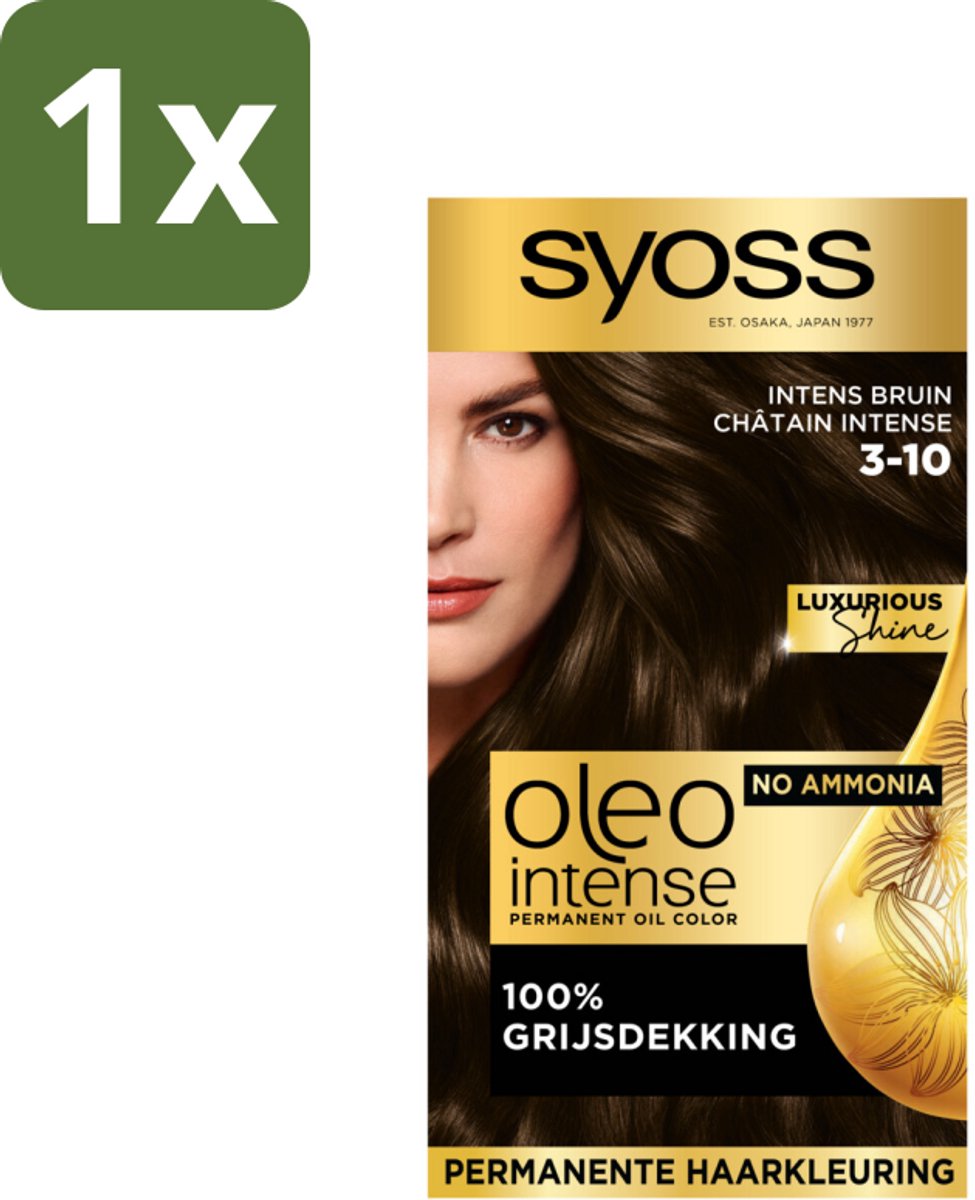 Syoss Oleo Intense - Haarverf - 3-10 - Intens Bruin - 115ml