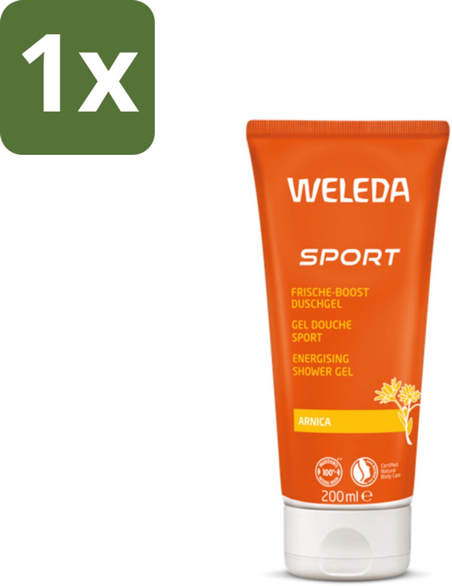 1 x WELEDA - Douchegel Sport - Arnica - 200 ml - Sportdouchegel - Herstel - Arnica - Rozemarijn - Lavendel
