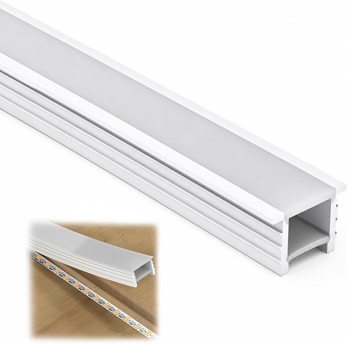 Siliconen ledprofiel 3 m - flexibele installatie - melkachtige witte diffuser - gelijkmatige verlichting - ShopVlot