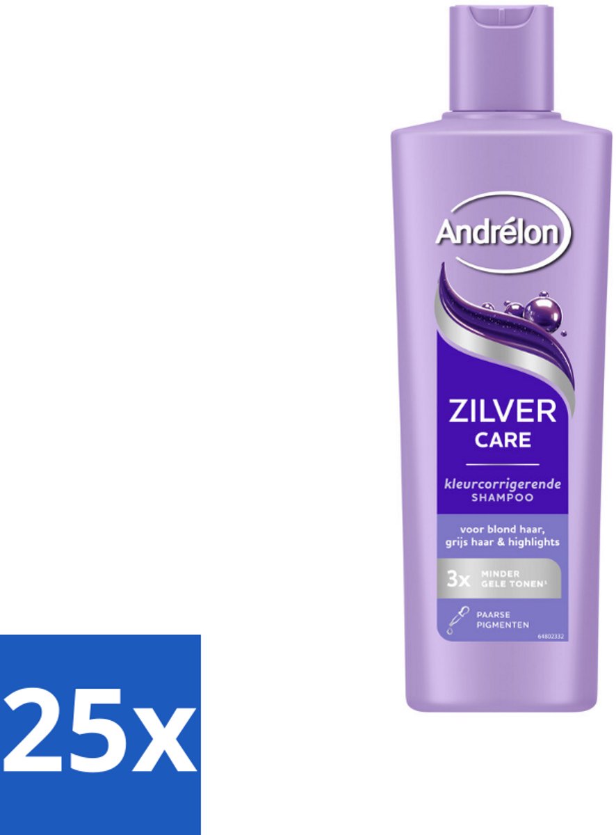 Andrélon – Shampoo – Zilver Care – 250 ml - Bulkverpakking - 25 stuks