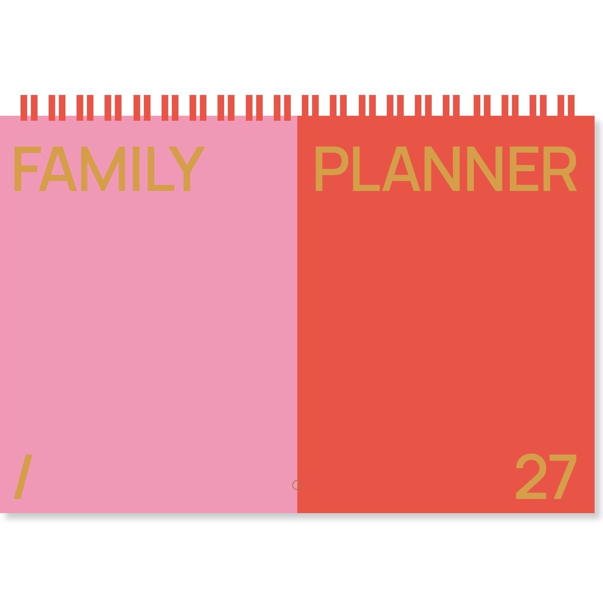 A-Journal Family Planner 2027 - Pink Red