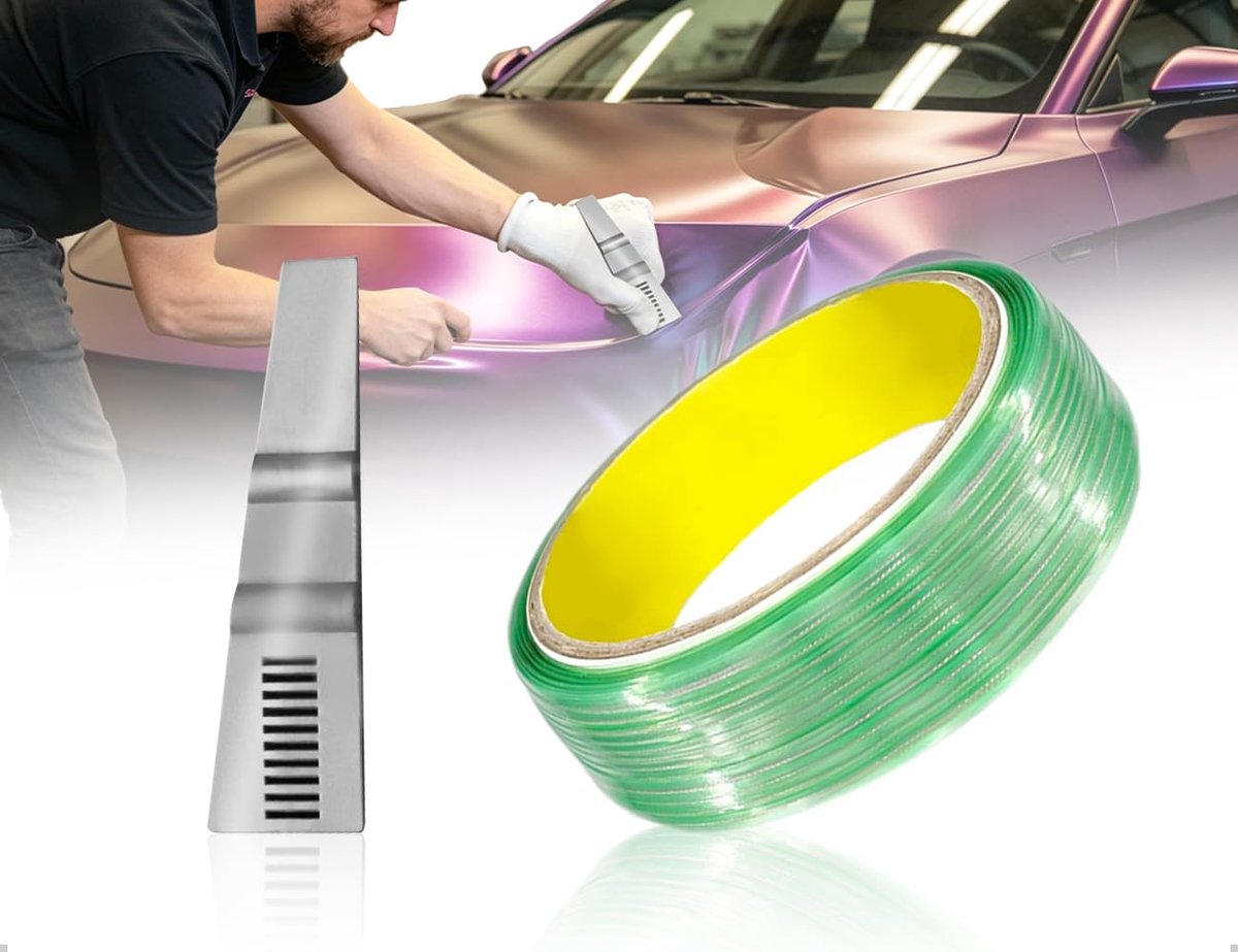 Plakband zonder lemmet met rakel, ideaal voor nauwkeurige sneden van aluminiumfolie, auto's, motorfietsen, koelkasten - ShopVlot