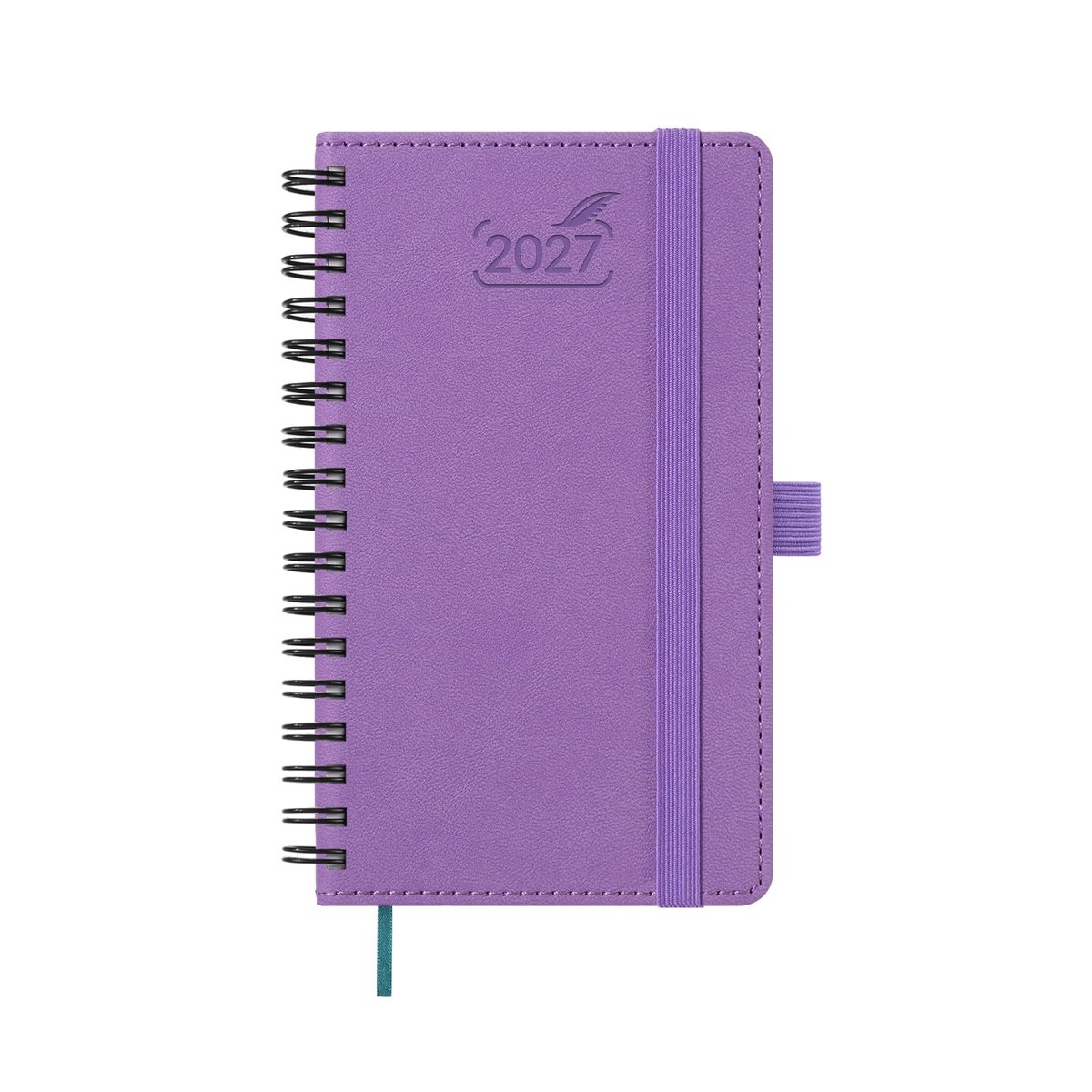 BEZEND Zakkalender 2027 Klein ringband A6 15,5 x 9 cm, Kalender 2027 Boekkalender 1 week 2 pagina’s, Agenda 2027 - ShopVlot