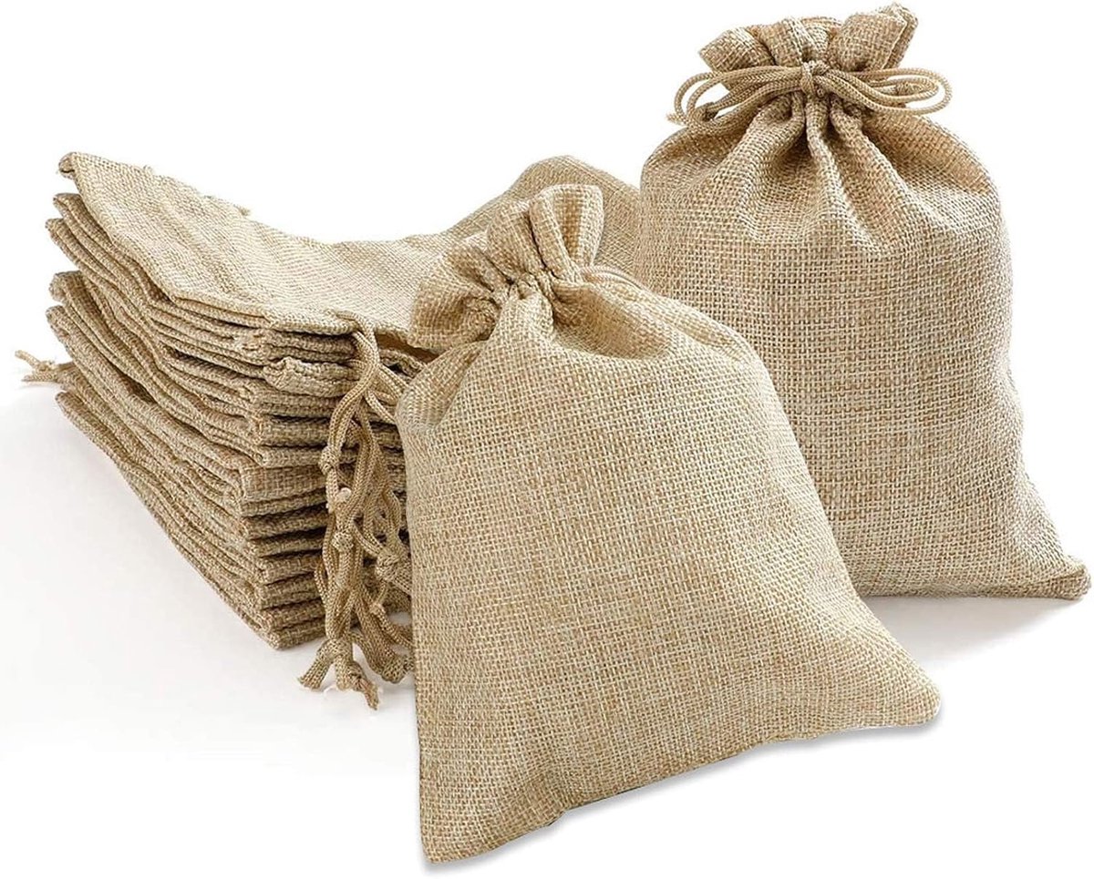 20 stuks jute zakjes katoen - ShopVlot