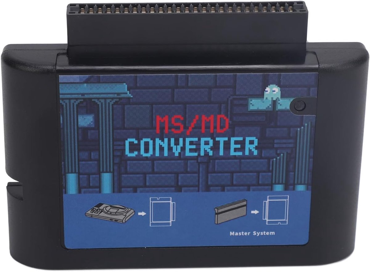 MS/MD converter voor Retron - video cassette converter - zwart - speel al je favoriete games - ShopVlot