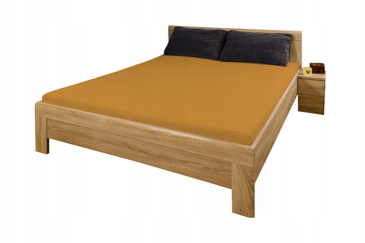 Jersey Hoeslaken 120x180 cm met Elastiek - Honingkleur