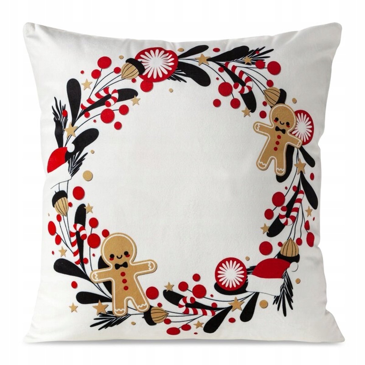 Kerstkussenhoes Jingle 45x45 cm - Feestelijke Decoratie