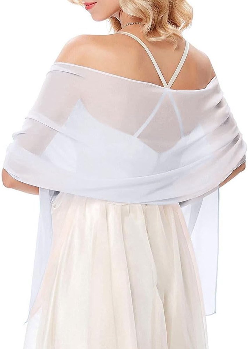 Chiffon sjaal dames - elegante nekrdoek - zijden chiffon - perfect voor avondjurken - ShopVlot