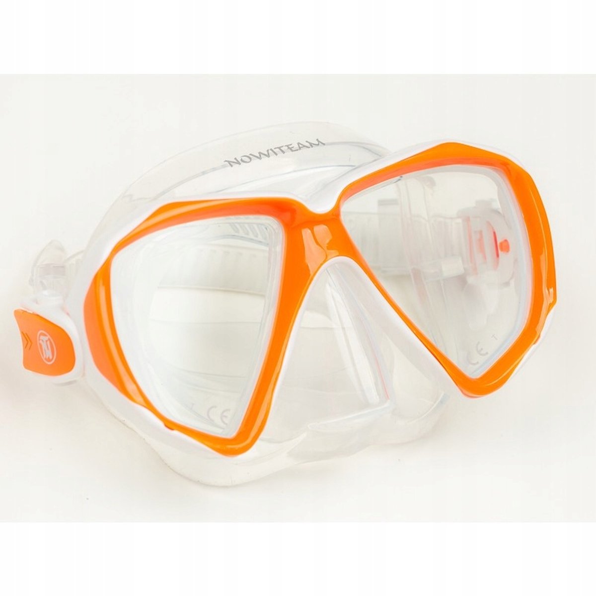 Nowitam Duikmasker NTM-06: Helder Siliconen, Oranje Frame