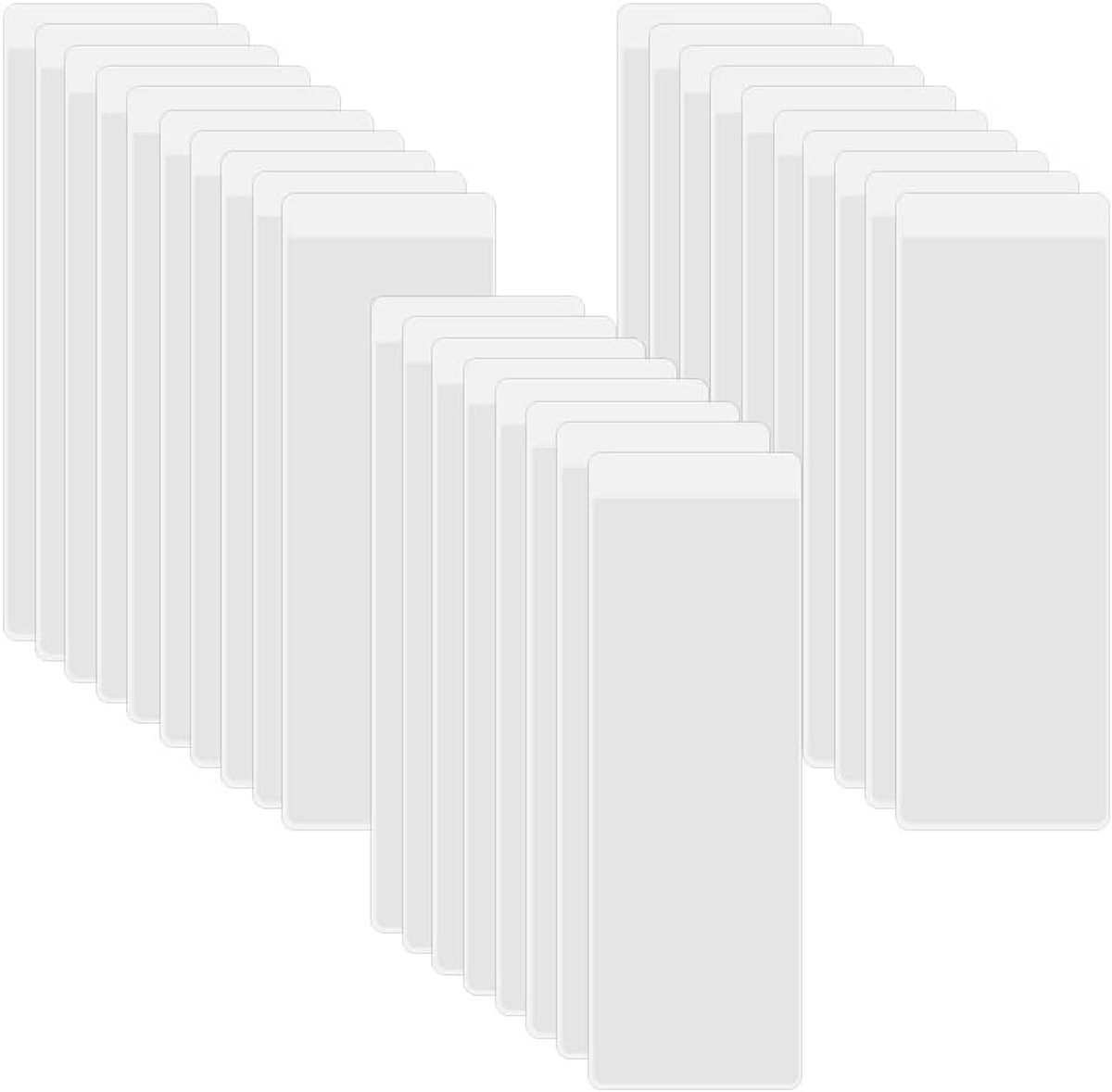Transparante labelhouder 2x8 cm - zelfklevend - 28 stuks - ideaal voor supermarkten - ShopVlot