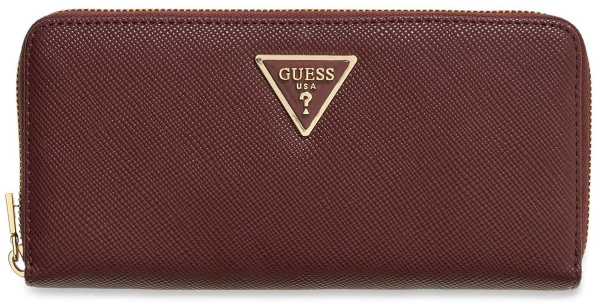 GUESS portemonnee Laurel II Large Zip Around Wallet Burgundy wijnrood