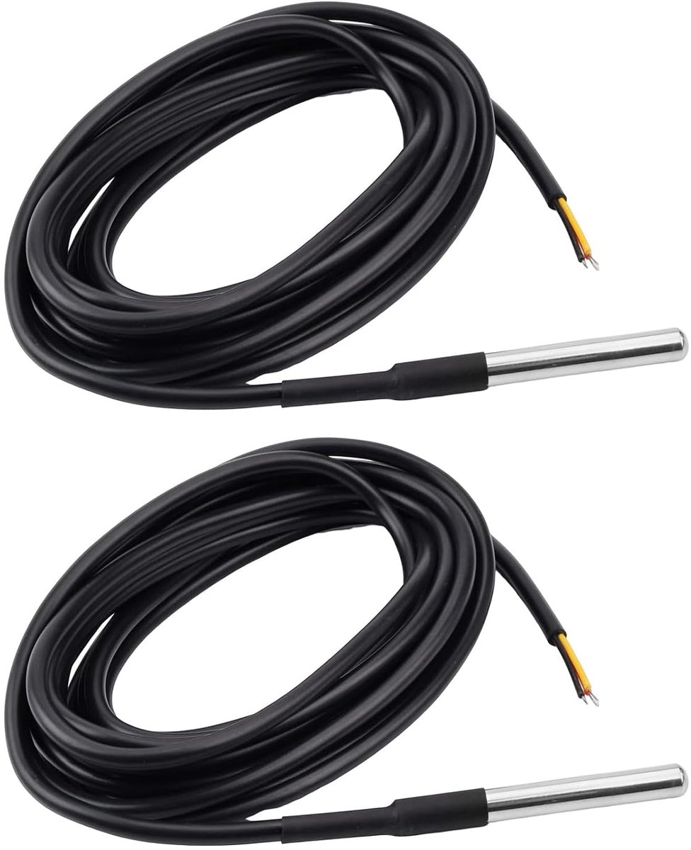 Temperatuursensor 10 m kabel - waterdichte digitale RVS sensor - nauwkeurig en veelzijdig gebruik - ShopVlot