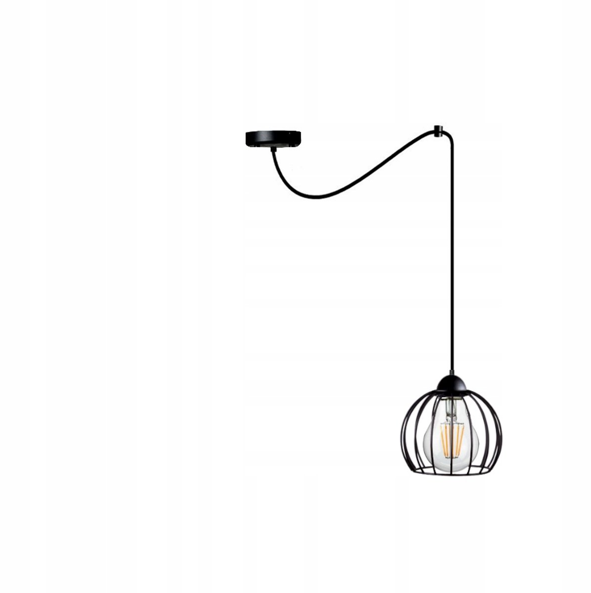 Hanglamp Diamant Spider Draadlamp Zwart 210cm E27