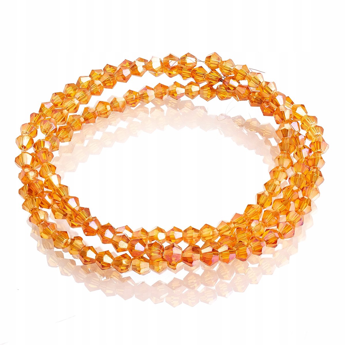Glazen Bicone Kralen Rood-Oranje 3x3,5mm - 150 Stuks