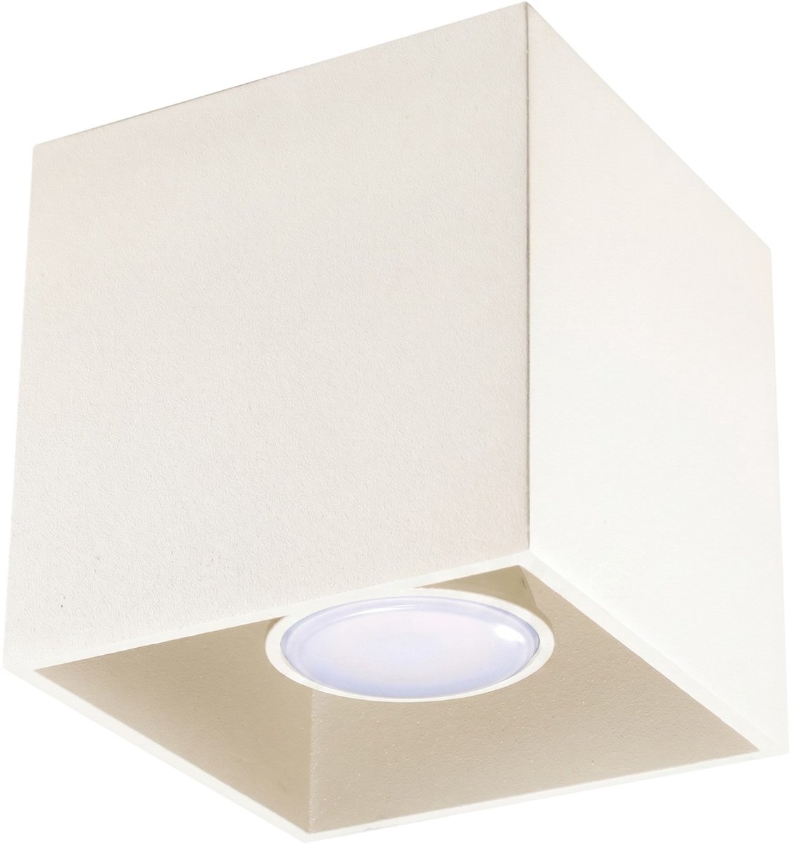 Sollux Lighting Plafondlamp Quad - GU10 - beige - aluminium - 10x10x10cm