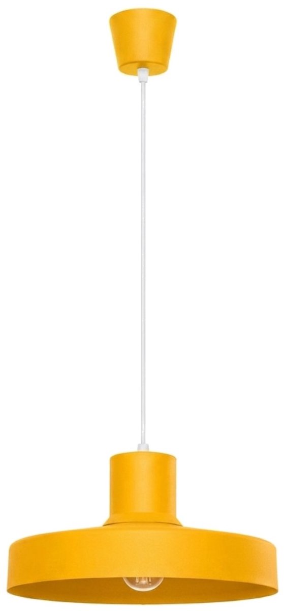 Sollux Lighting Hanglamp BILO - E27 - geel - staal - 35x35x120cm