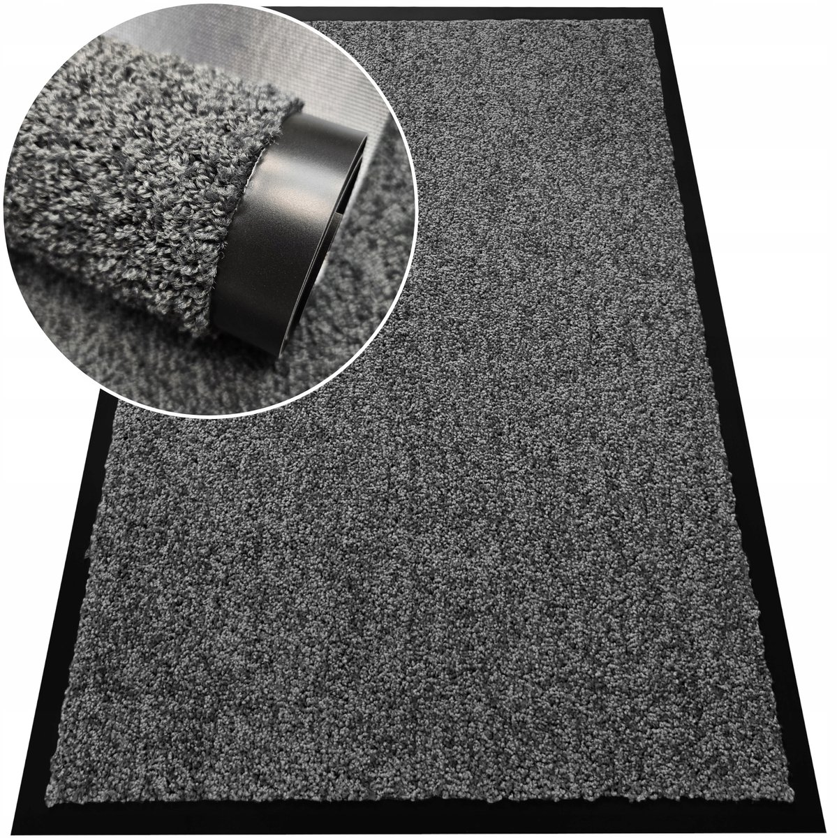 Deurmat 80x120 cm Grijs - Zachte, Antislip Inloopmat