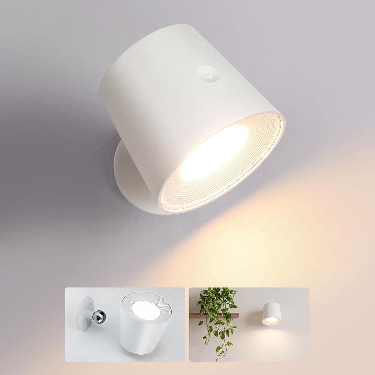 Schilderijlampje draadloos - Wit - 1 stuk - LED Wandlamp met Accu en Touchbediening - Voor Binnengebruik