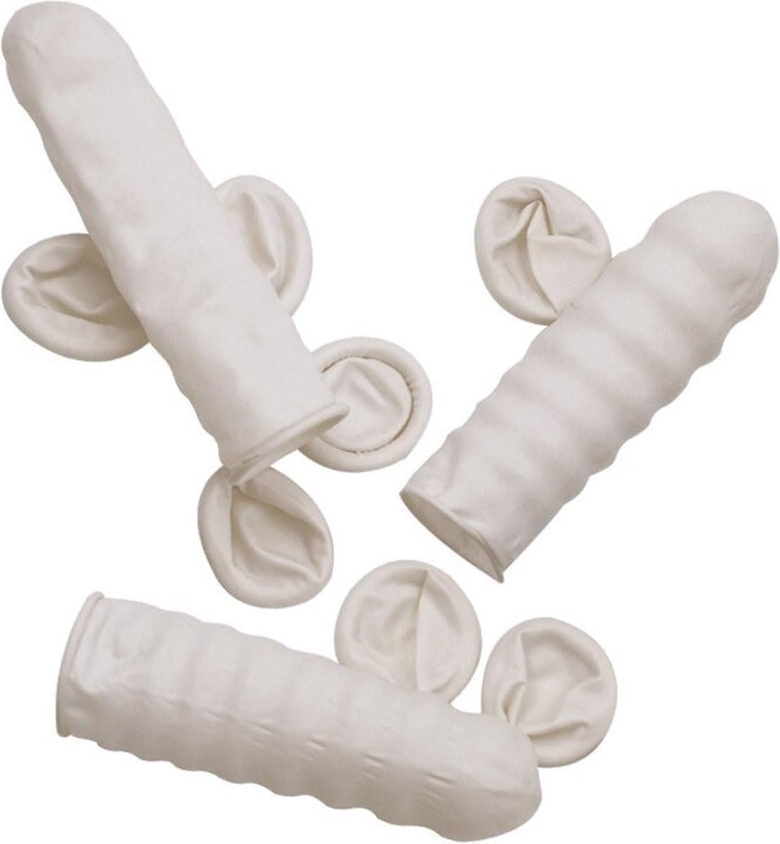 100 x Latex Finger Protector Finger Bob White - Finger Condom - Hospitality - Electronics - Beauty Therapist - ShopVlot