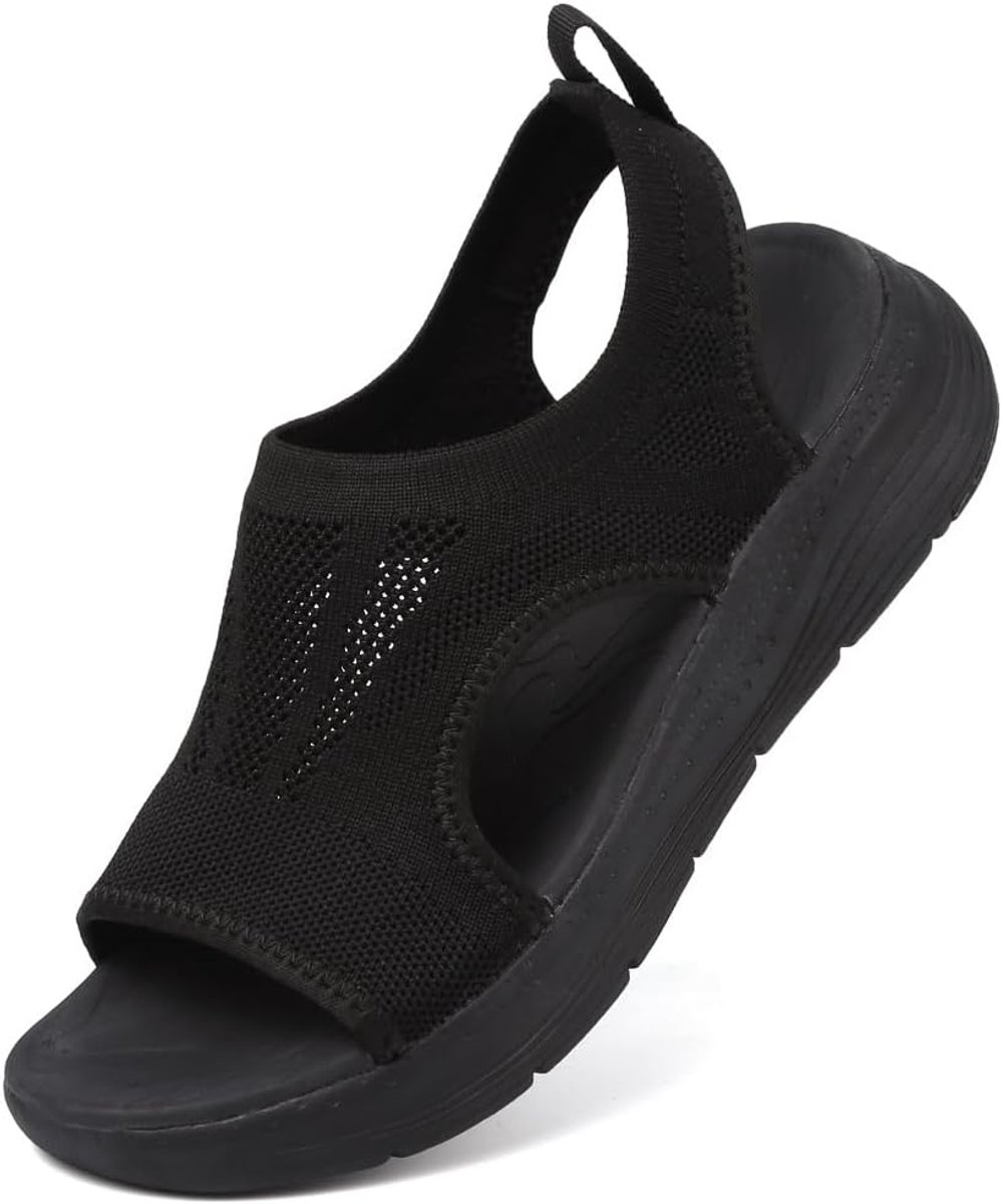 Women's Strappy Sandals Summer Orthopaedic Sports Sandals with Arch Support Wedge Heel Graduated Platform Casual Thick - ShopVlot