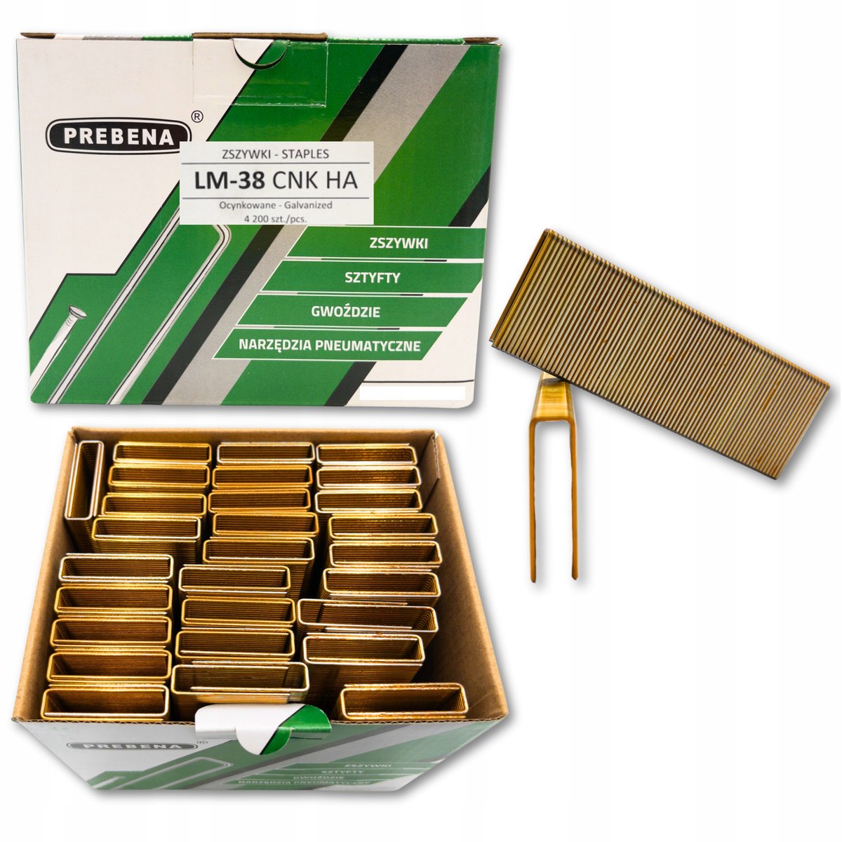 Prebena Lijm- en nietnagels Type 14/LM 38mm 4200 stuks