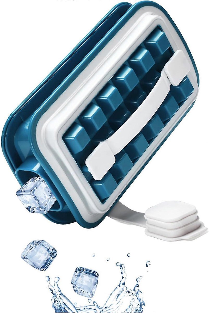 IJsblokjesvorm voor flessen met deksel - Plastic ijsblokjesmaker - IJscrusher ijsvorm - Ruimtebesparende ijsblokjesvorm voor kleine vriezers
