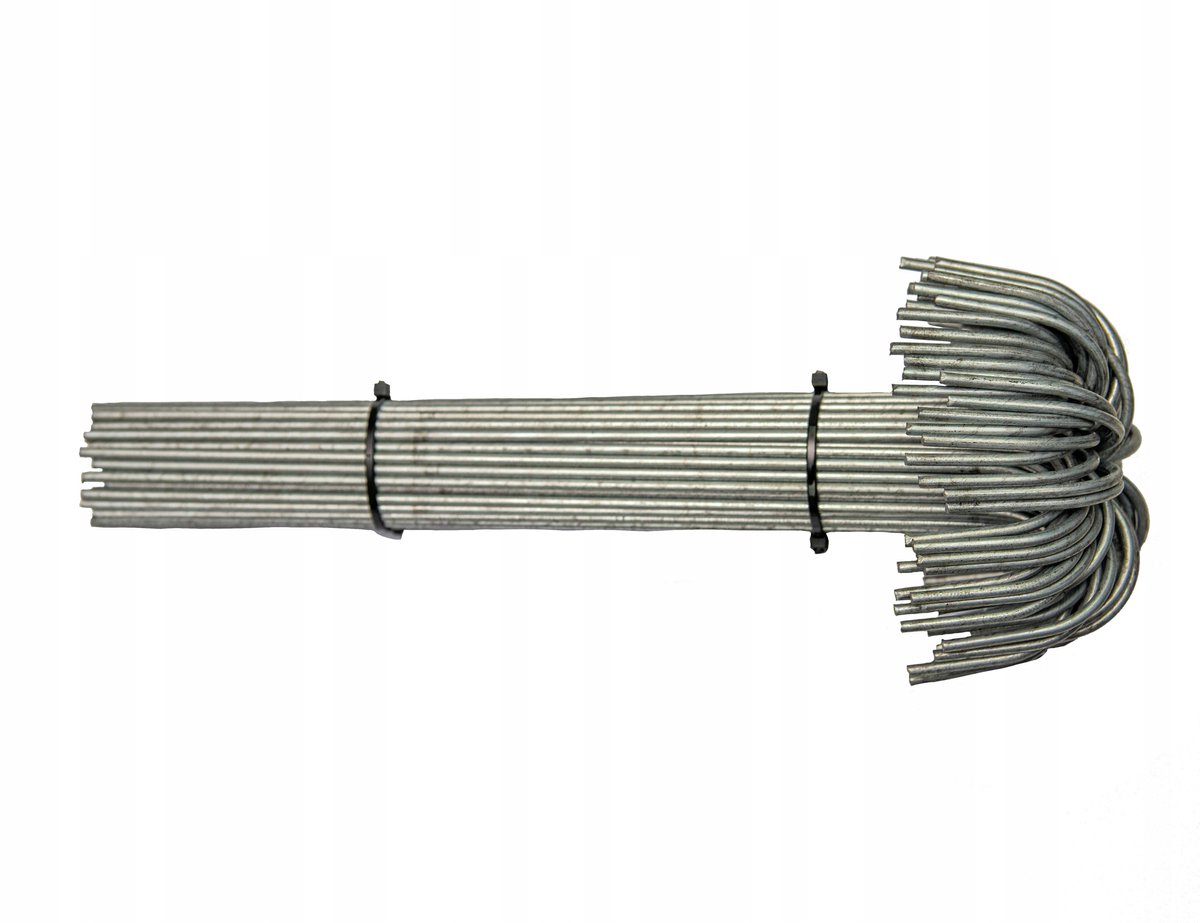 500x Verzinkte J-Haken 25cm voor Agridoek, Worteldoek & Bodembedekking