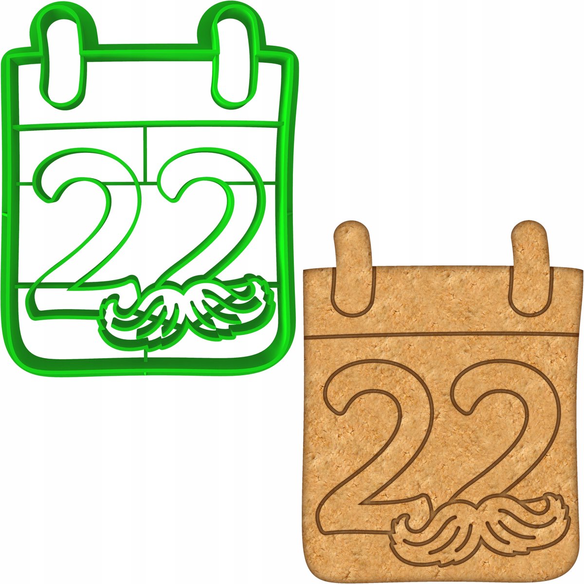 Koekjesvorm Kalender 22w - Dag van Opa & Oma - Groen