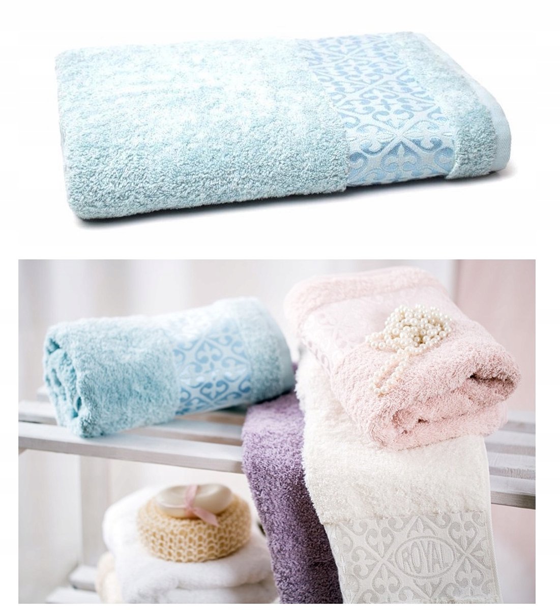Zachte Blauwe Badhanddoek Frotte 70x140 cm - 500 g/m²