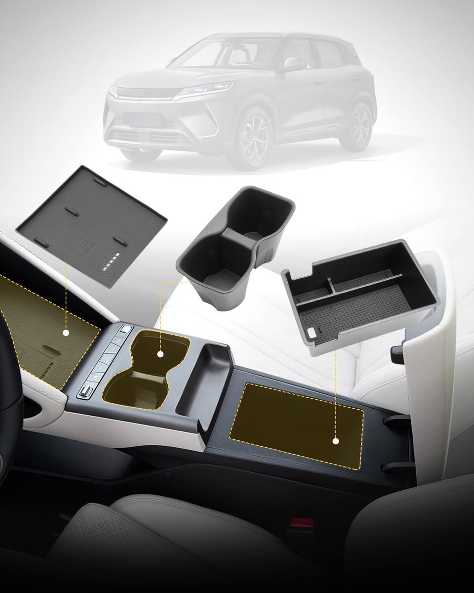 YEE PIN BYD Atto 2 EV DM-i 2026 (Not for Atto 2 EV 2025) Center Console, Storage Box Set, Center Console, Armrest Box - ShopVlot