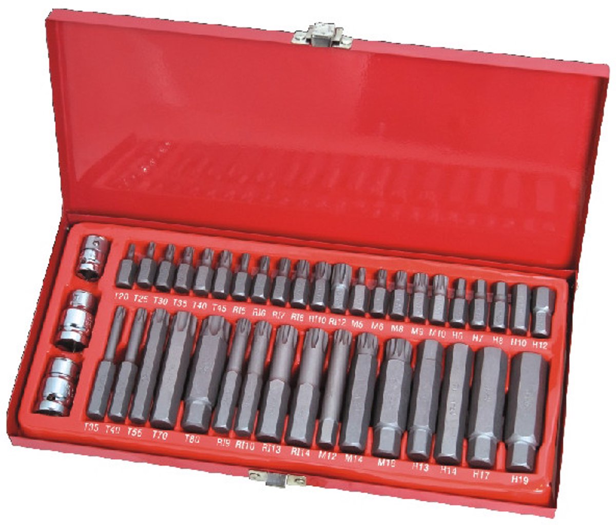 41-delige Spline & Hex Bit Set - Gereedschap voor Garage