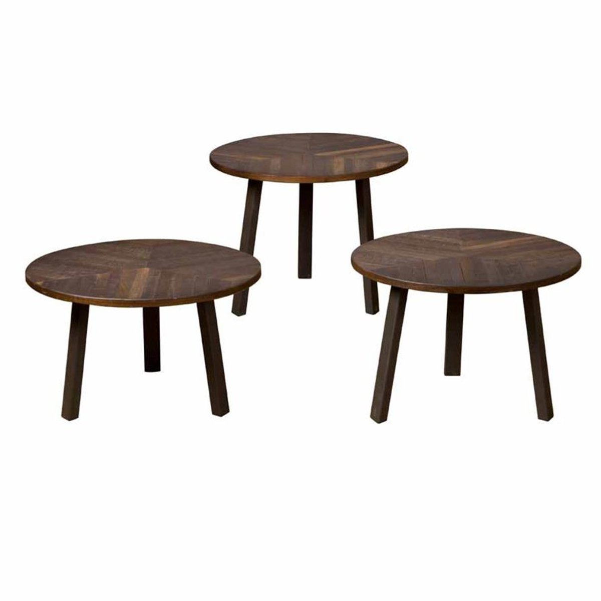 Tower Living Bijzettafel Lazio - Rond Bruin Hout - Ø55x45cm