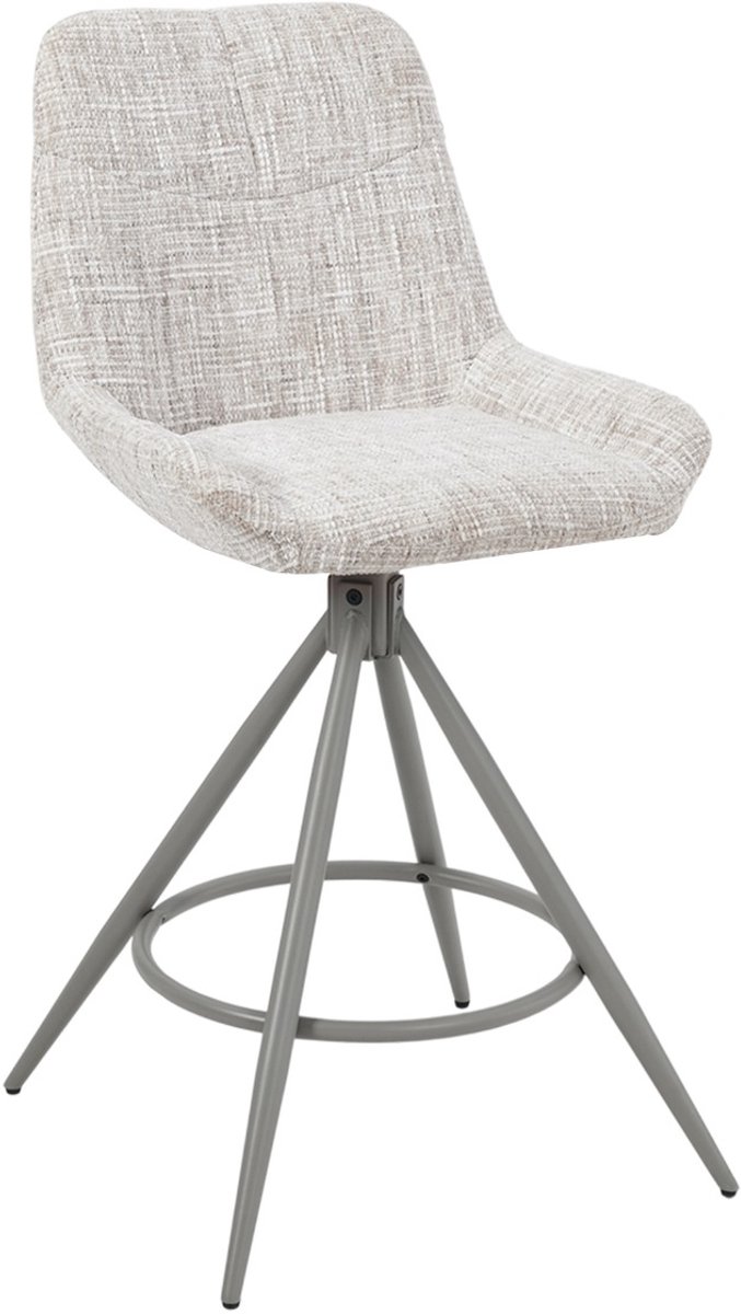 DÉJA Living Barkruk Senna - Greige - Draaibaar - Zithoogte 67cm - Set van 2