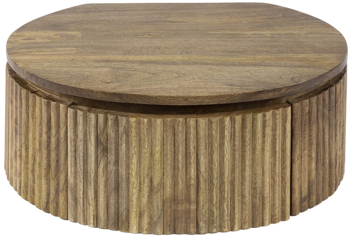 Giga Meubel Zwevend Nachtkastje Wave - Hout - 50x35x20cm