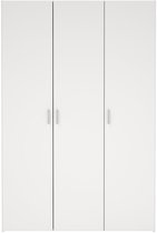 Kledingkast Slaapkamer Wit - 3-deurs - MDF - 116x50x175cm