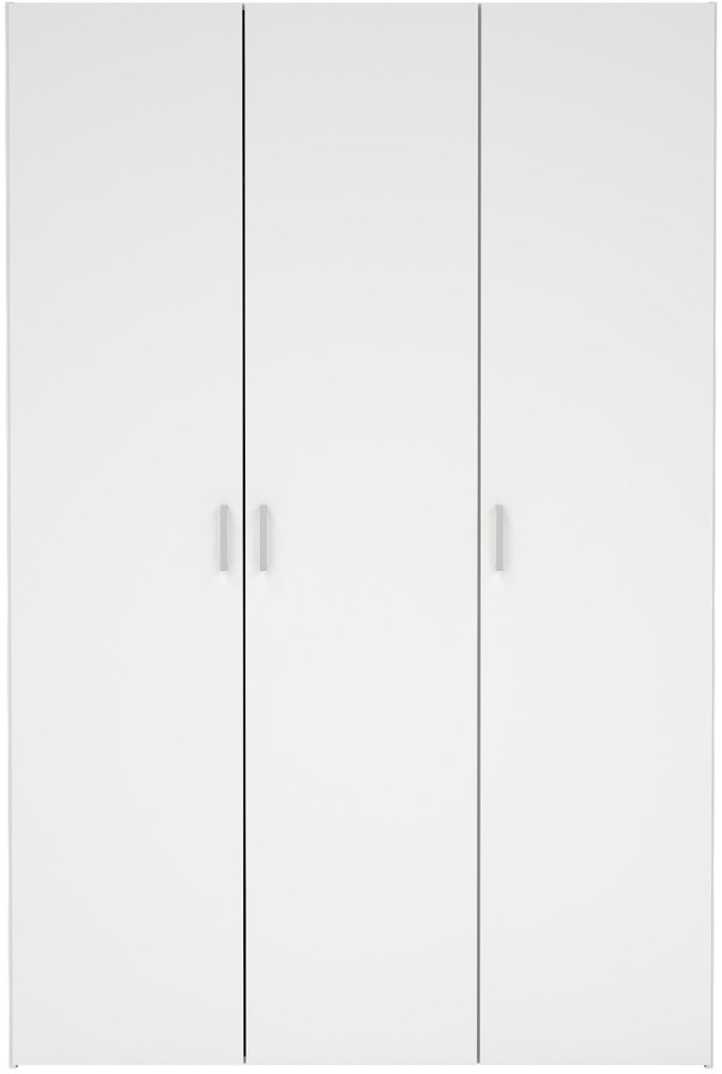 Kledingkast Slaapkamer Wit - 3-deurs - MDF - 116x50x175cm