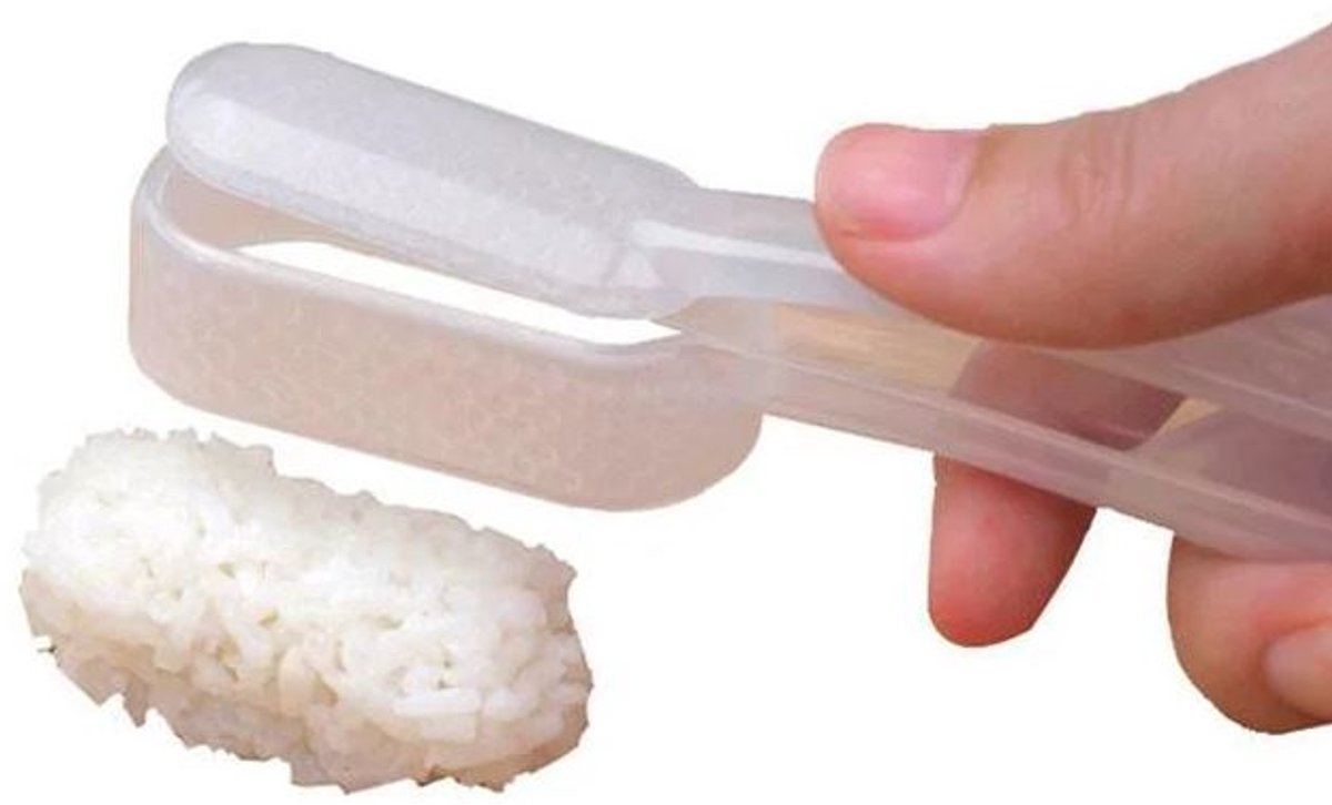 Sushi maker - Nigiri maker - Sushi scoop - Nigiri tang - Rijst bolletjes maken - Rijst tool - Rijst vormen voor sushi - Rijstvormer - Kunststof - 15 cm - Jonyx